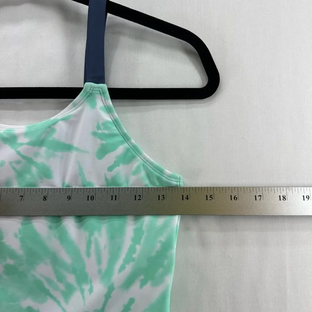 Justice Swimsuit Youth Size 16 Tie Dye One Piece Bathing Suit Beach Green